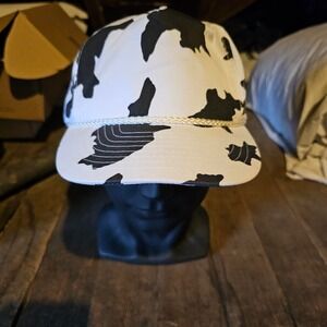 Cow Print Farm Animal Trucker Dad Hat Adjustable One Size Vintage Retro Snapback